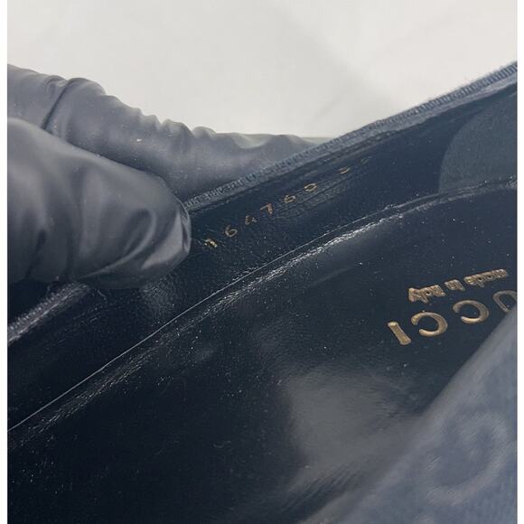 Gucci GG Monogram Canvas Black Platform Heels Classic Design EU 39C Box/Dust Bag - Picture 7 of 9